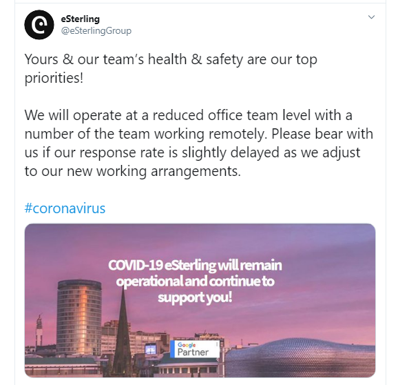 Covid-19 Update on Twitter...