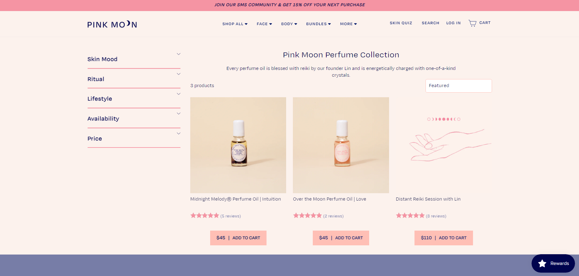 pinkmoon accessible website design screenshot
